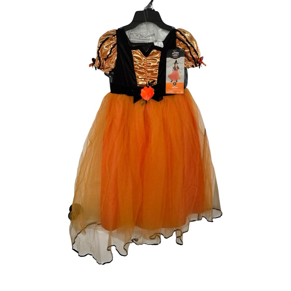 Girl’s Halloween Witch Costume Dress, S (4-6)